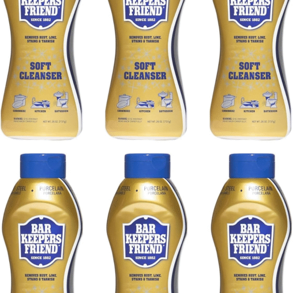 Bar Keeper Freind Soft Cleanser 26 oz (Pack of 6), Multi-Purpose Cleaner & Rust Stain Remover