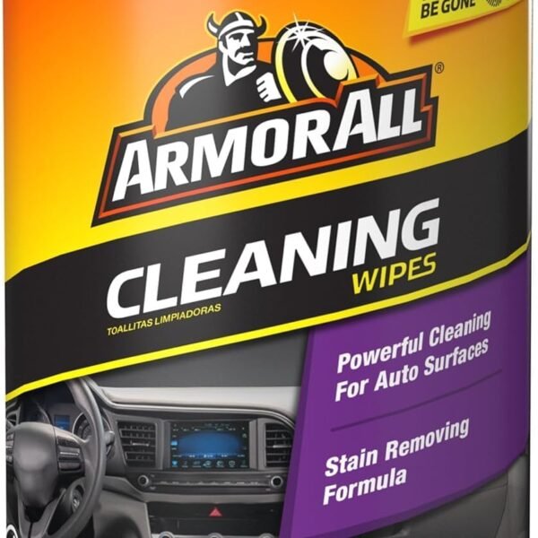 Armor All Car Cleaning Wipes - 90 Count, Safely Cleans Interior Surfaces, Removes Tough Dirt, Matte Finish, Disposable and Convenient
