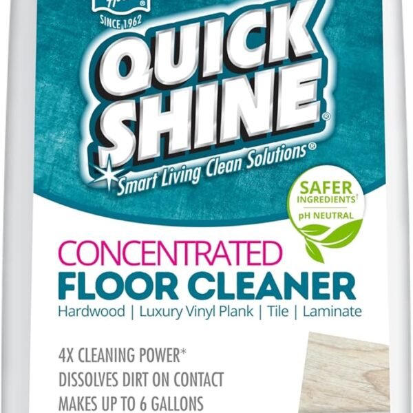Quick Shine Multi Surface Concentrated Floor Cleaner 27oz Use on Hardwood, Laminate, Luxury Vinyl Plank LVT, Tile & Stone Dirt Dissolving & Powerful Cleaning Makes 27 Gallons